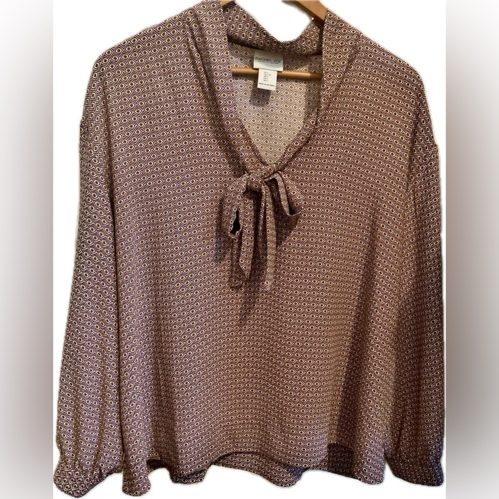 Rachel Zoe Women's Geometric Blouse - Feminine. Classic. Conservative. Size L